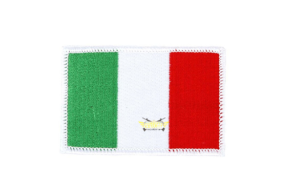 AIRSOFT MORAL PATCH DRAPEAU ITALIEN PVC 60 x 65 mm armée patch Italie drapeau 