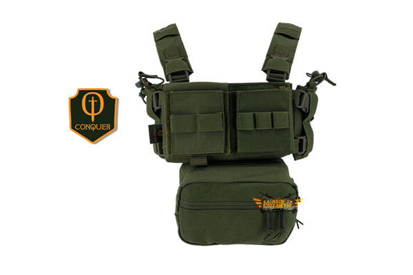 CONQUER Mini CHEST RIG OD - Vest - Airsoft store, replicas and military ...