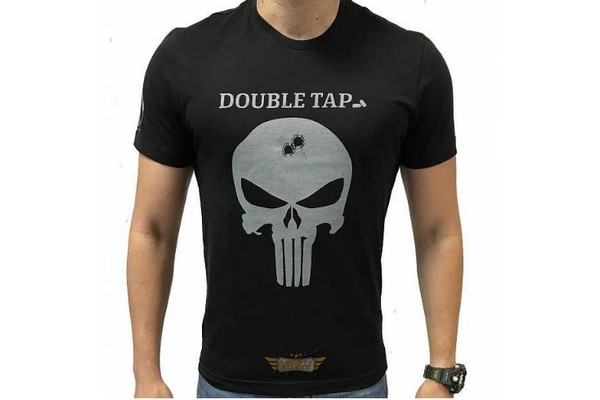 Camiseta punisher double tap immortal warrior - Camisetas militares Tienda de Airsoft, replicas y ropa militar