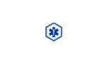 Parche servicios de emergencias médicas  hexagonal