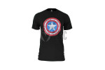 Black Immortal Shield Captain America T-shirt
