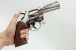 Bruni 38 magnum nickel plated blank revolver