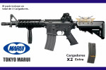 GBB M4 CQBR Block 1 Tokyo Marui GBB Rifle + 2 chargeurs supplémentaires