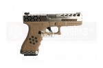 Armorer Works G17 HEX-Cut Silver tan pistol 